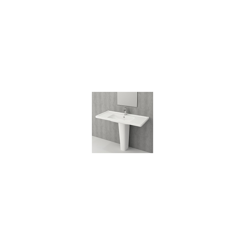 Раковина Taormina Pro., 1000*490 c переливом, 1 отв. смес., белый 1118-001-0126  во Владимире