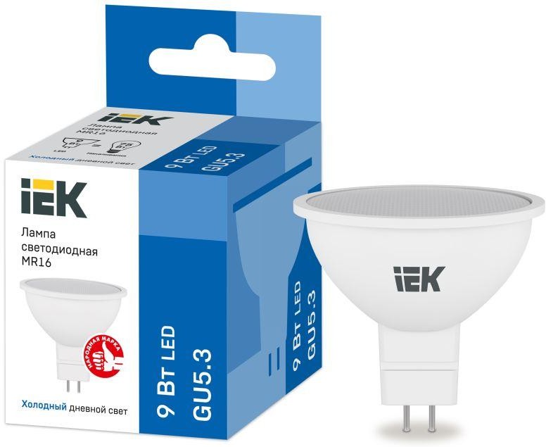 Лампа светодиодная LED 9вт 230в GU5.3 дневной (IEK)  во Владимире