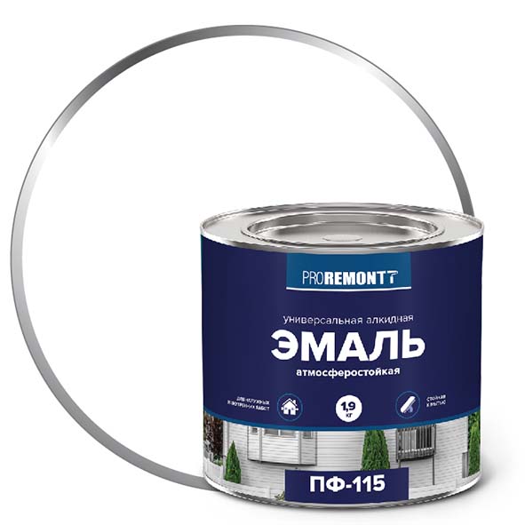Эмаль ПФ-115 "PROREMONT"   1.9  кг бел.мат. 3/264  во Владимире