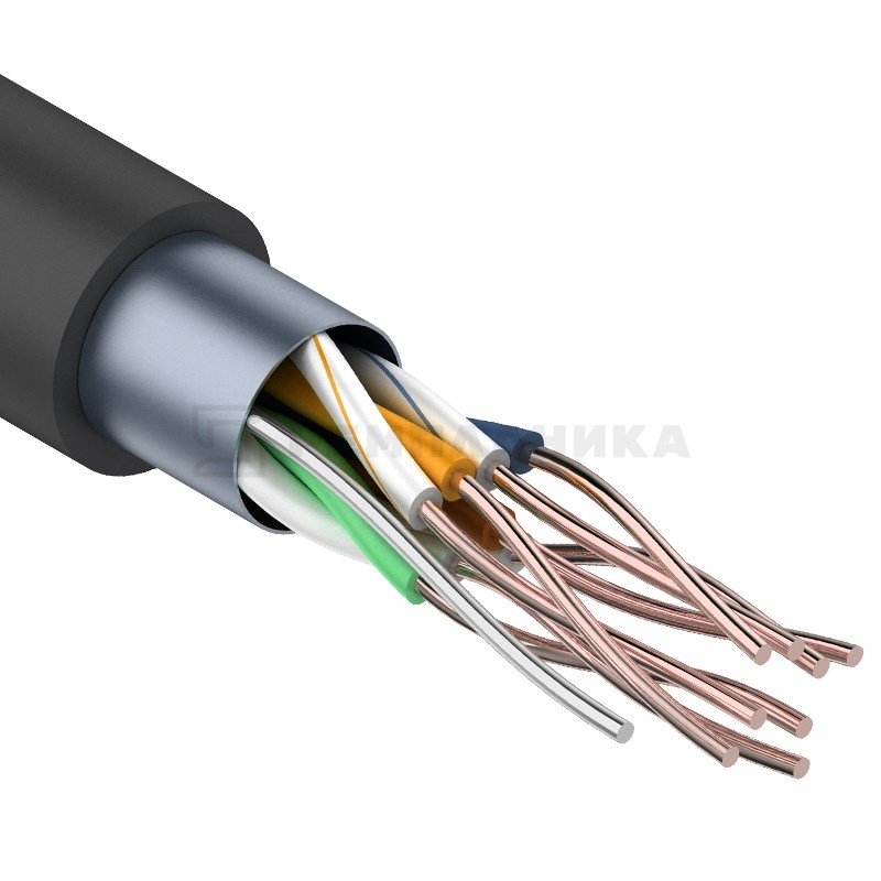 Кабель наружный FTP 4PR 24AWG, CAT5e (OUTDOOR) (бухта 305 м) REXANT 01-0146   во Владимире