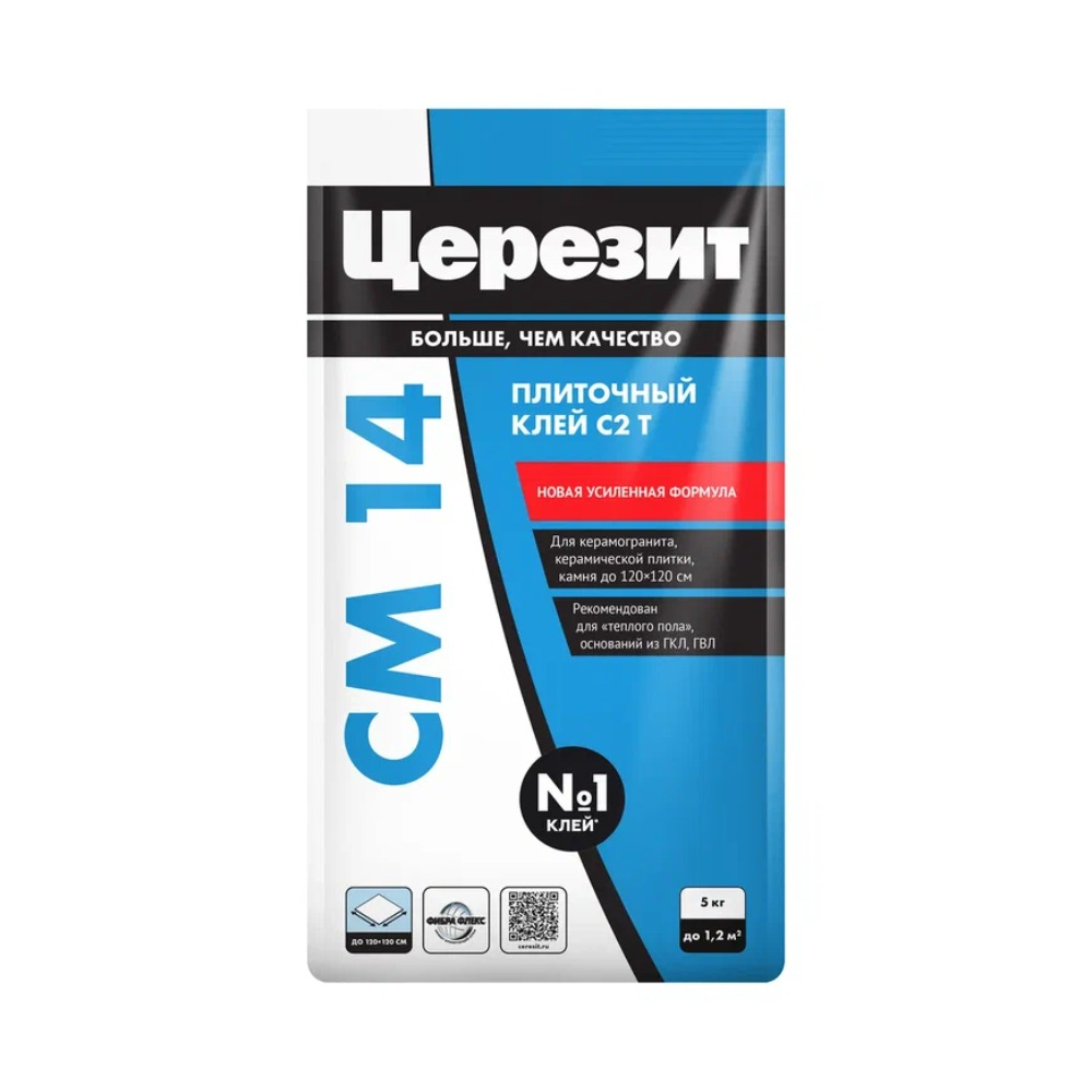 СМ 14 Extra Клей д/плитки и керамогр, д/тепл. полов вн. и нар. работ 5 кг C2T/144  во Владимире