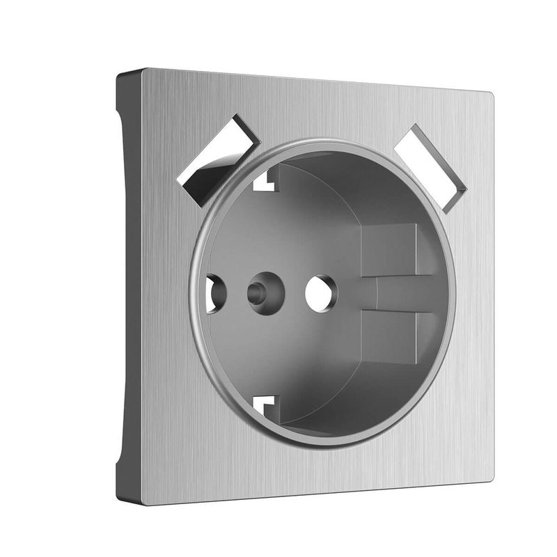 WL09-USB-CP/ Электроустановочные изделия -  Накладка  для розетки USB (cеребряный рифленый)  во Владимире