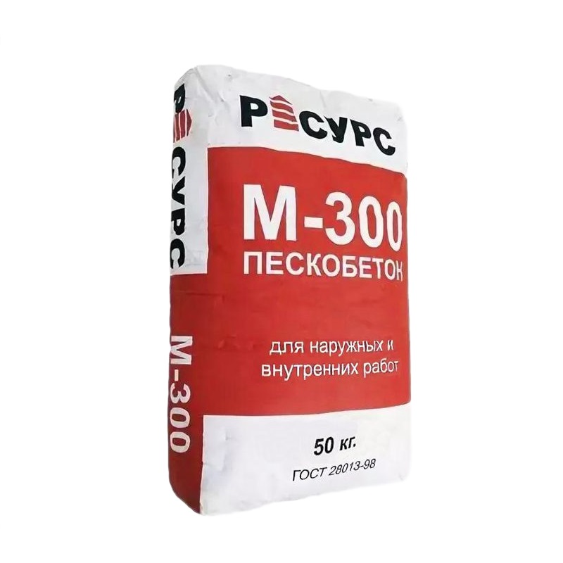 Сухая смесь Пескобетон М-300 РЕСУРС 50 кг 1/40  во Владимире