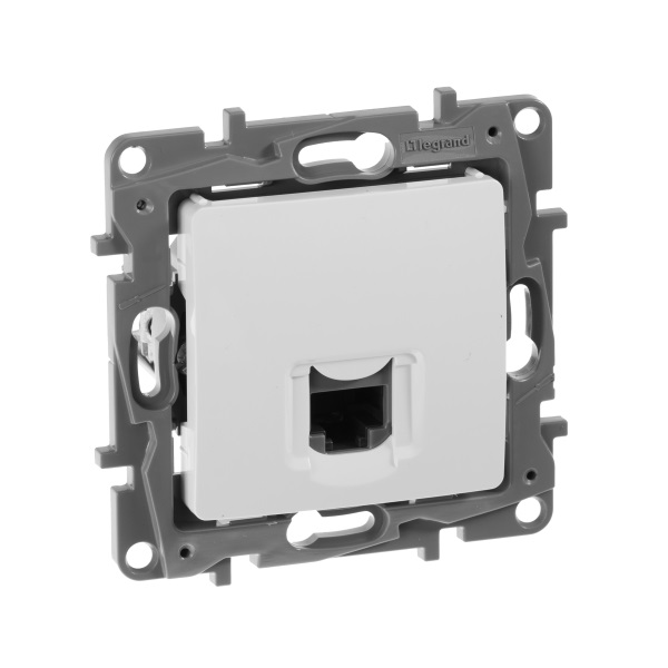672241 ETIKA Розетка компьютерная RJ45 категория 5 UTP белая  во Владимире