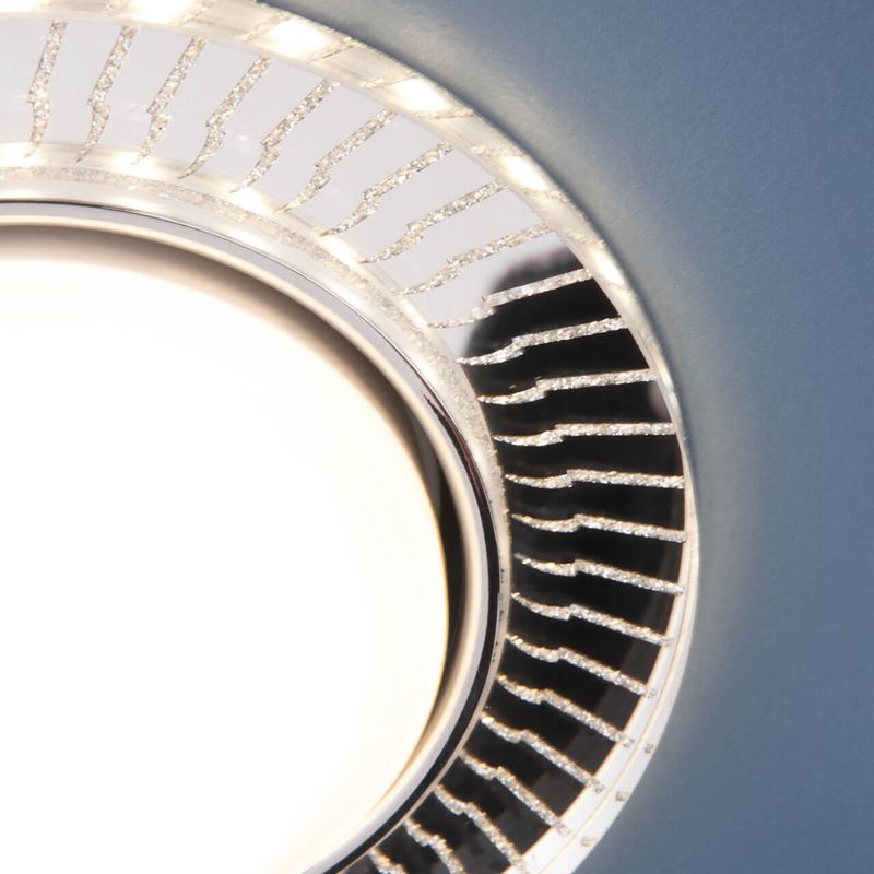 Встраиваемый точечный светильник с LED подсветкой 3033 GX53 CL/SL прозрачный/серебро  во Владимире