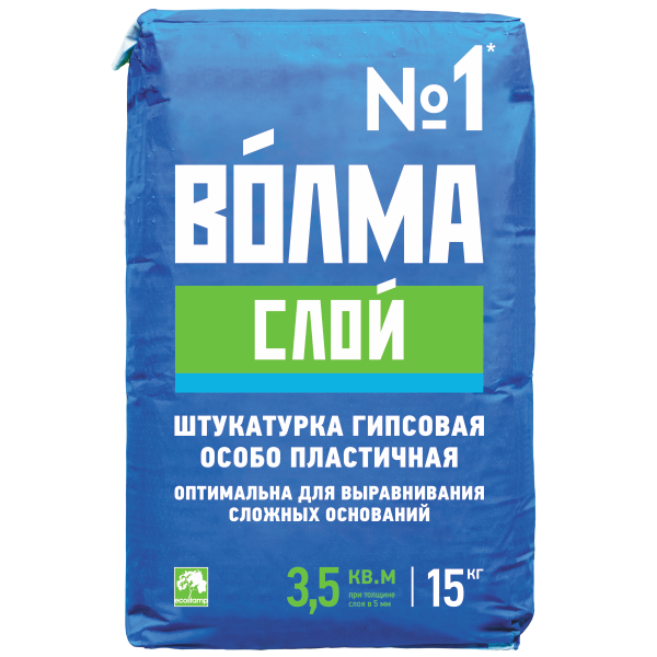 Штукатурка гипсовая "ВОЛМА СЛОЙ" 15 кг  /ВЛГ/ВСК/ВТР  во Владимире