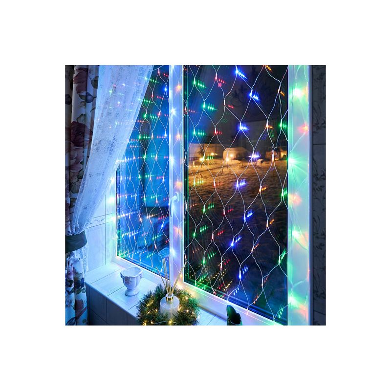 Гирлянда «Сеть» 1,5х1,5м, прозрачный ПВХ, 150 LED МУЛЬТИКОЛОР, не соединяется ТОП 215-129  во Владимире