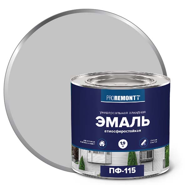 Эмаль ПФ-115 "PROREMONT"   1.9 кг серый RAL 7004 3/264  во Владимире