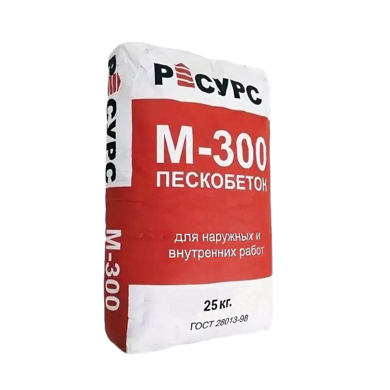 Сухая смесь Пескобетон М-300 РЕСУРС 25 кг 1/80  во Владимире