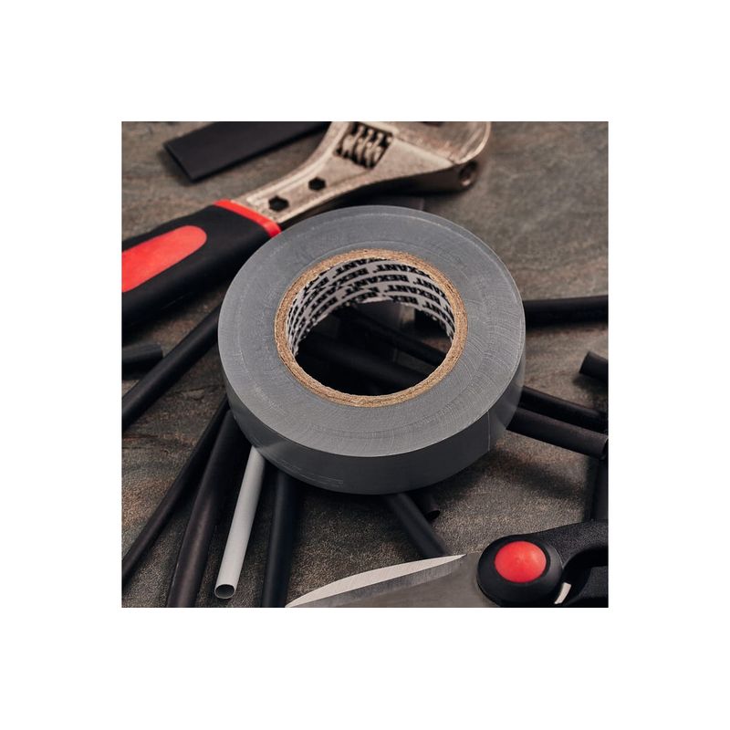 KR-09-2208 Изолента ПВХ KRANZ 0.13х19 мм, 25 м, серая (5 шт./уп.)  во Владимире