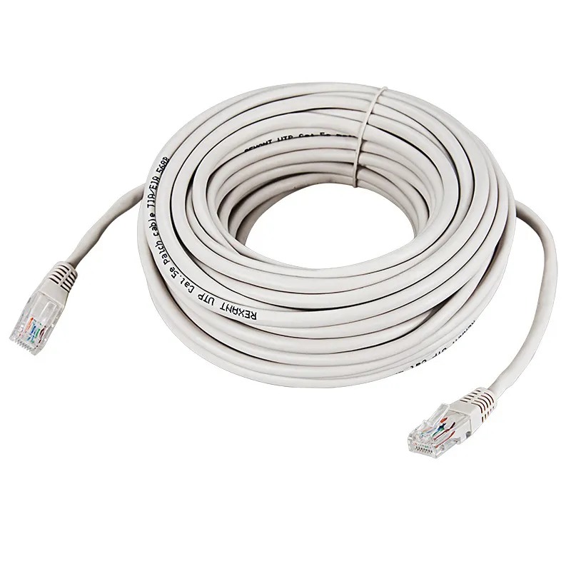 Шнур коммутационный, патч-корд U/UTP RJ45-RJ45, CAT 5e, PVC серый, 10м REXANT  во Владимире
