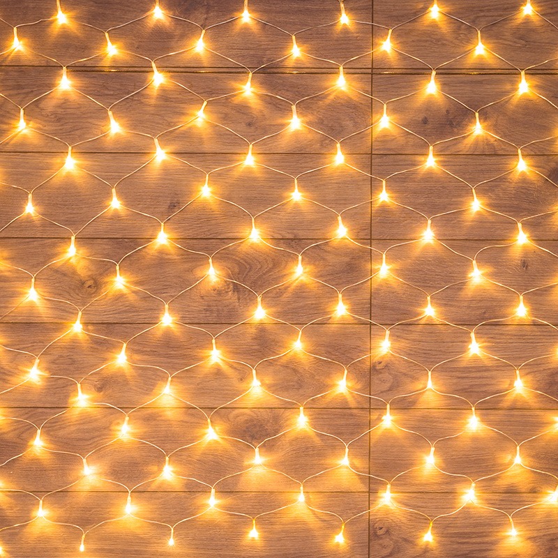 Гирлянда "Сеть" 1,5х1,5м, прозрачный ПВХ, 150 LED теплый белый 215-126   во Владимире
