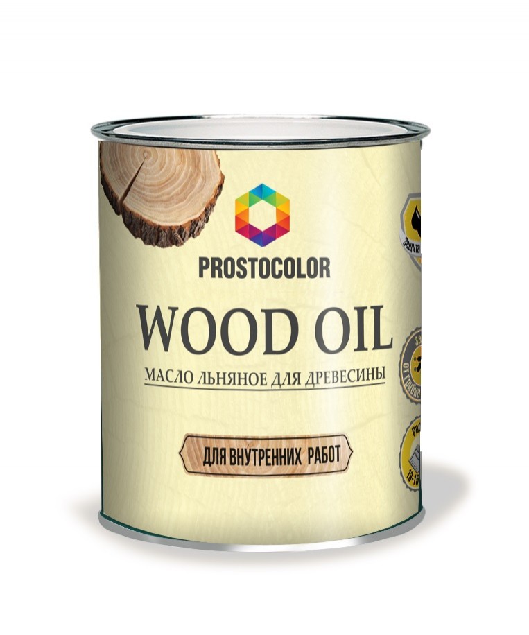 РАСПРОДАЖА Масло льняное д/дерева "WOOD OIL" PROSTOCOLOR  2,2 л (оксидированное)  /3  во Владимире