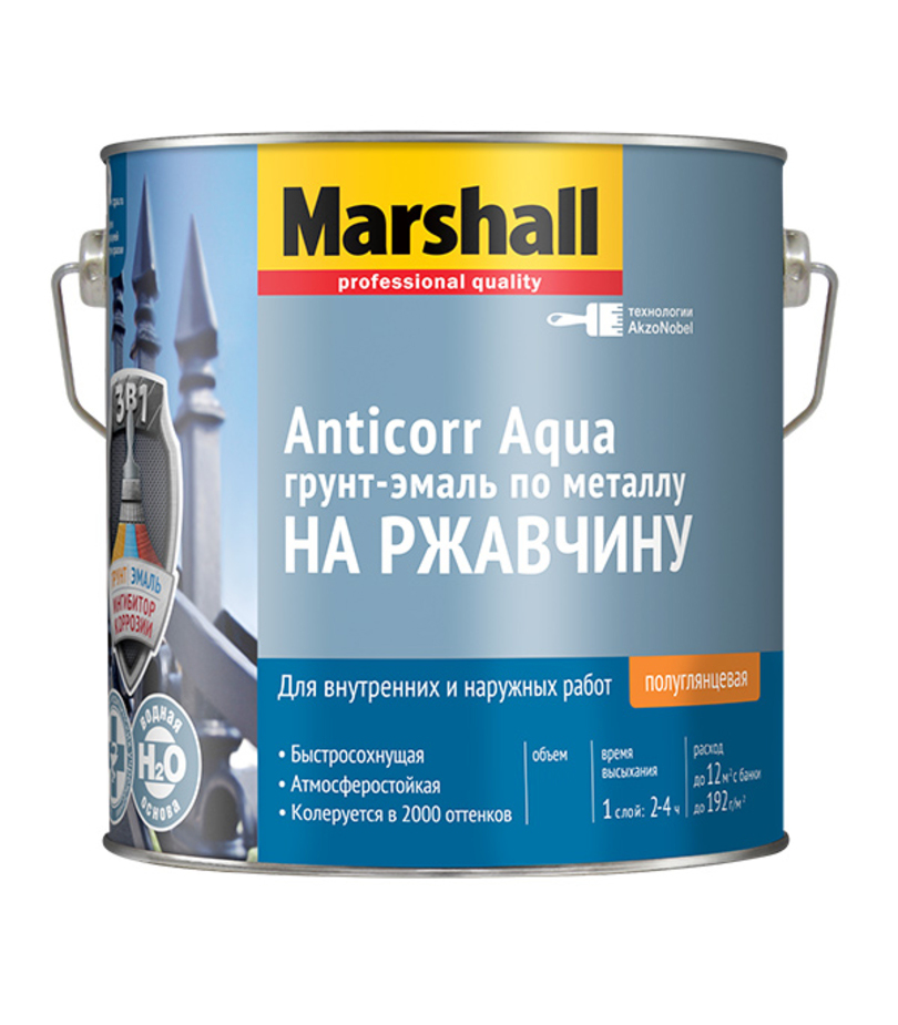 Грунт-эмаль M  ANTICORR AQUA BC   9 л  во Владимире