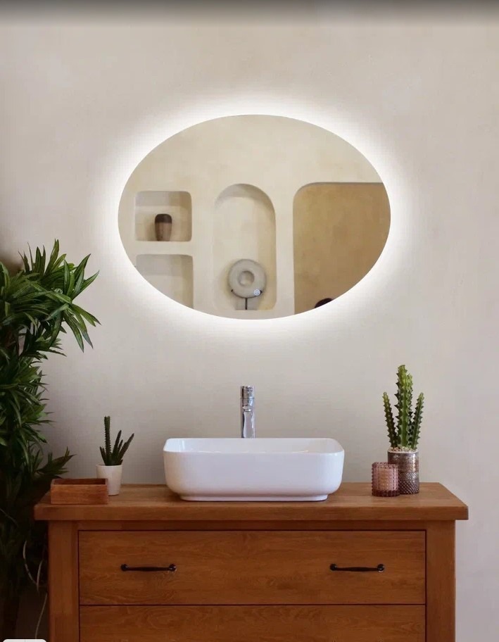 Зеркало Agate 80х60 овальное с LED подсветкой  во Владимире