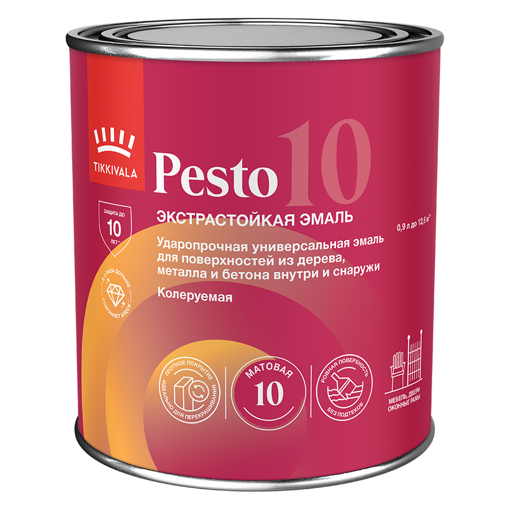 PESTO 10 C мат 0.9 л Эмаль алкидная /6  во Владимире