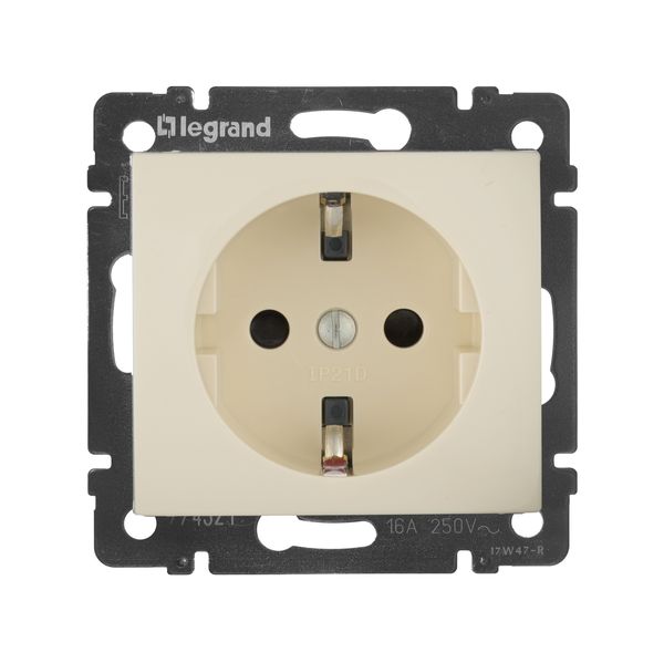 VALENA Розетка с заземлением со шторками в рамку слоновая кость LEGRAND*  во Владимире