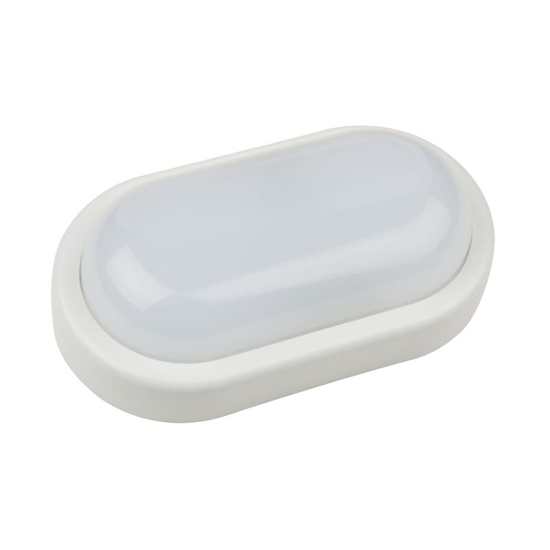 ULW-Q222 8W/NW IP54 WHITE Светильник светодиодный влагозащищенный. Овал. Белый свет(4000K). 640Лм. 1  во Владимире