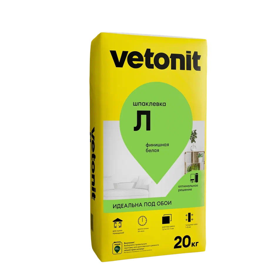 Шпатлевка финишная Л Vetonit 20 кг белый /54  во Владимире