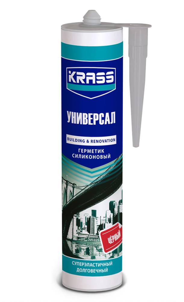 Герметик силик. KRASS универс. черный 300мл 12/1152  во Владимире
