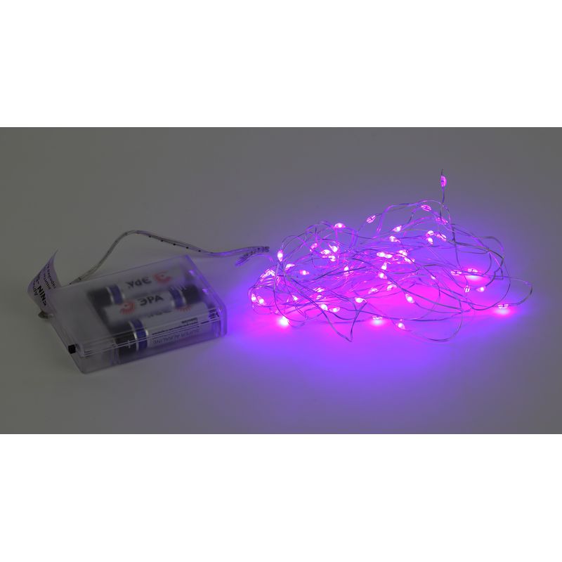 Гирлянда LED Нить 5 м сиреневый свет, АА ENIN -5NP ЭРА   во Владимире
