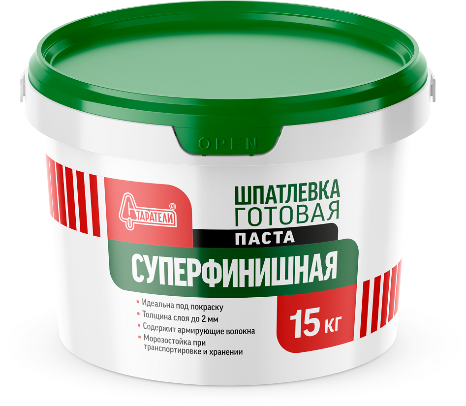 Шпатлевка готовая суперфинишная паста Старатели 15 кг/44  во Владимире