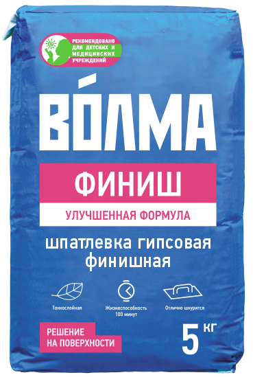 Смесь сух.гипсовая отделочн."ВОЛМА-ФИНИШ"  5 кг  /208  во Владимире