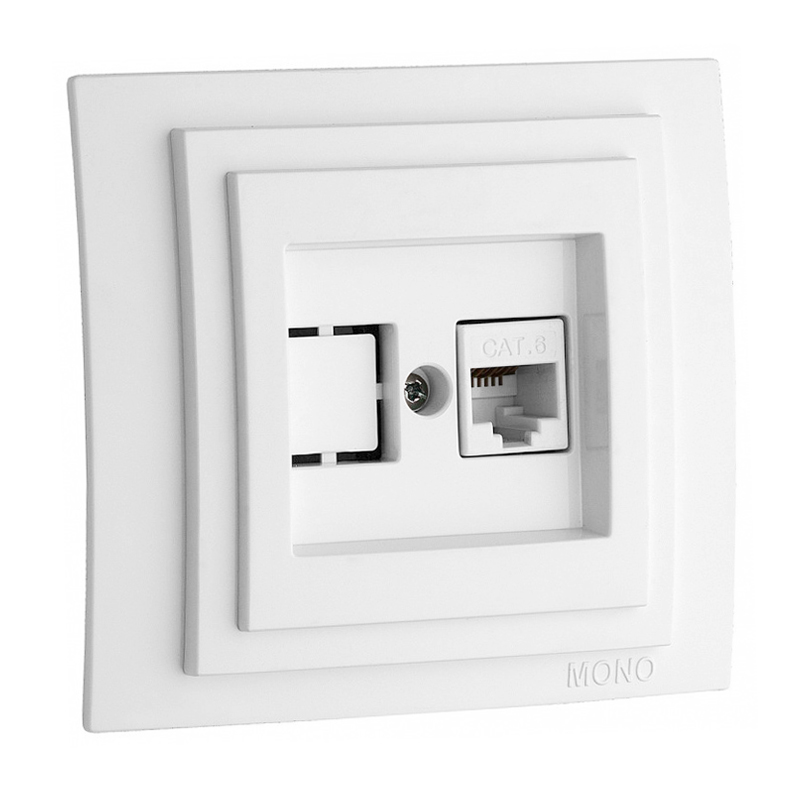 MONO Larıssa Розетка Комп. (Rj45 Cat 6)  Белая										  во Владимире