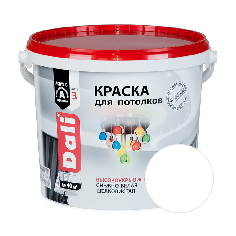 Краска ДАЛИ акриловая д/потолков  5л.    1/60  во Владимире